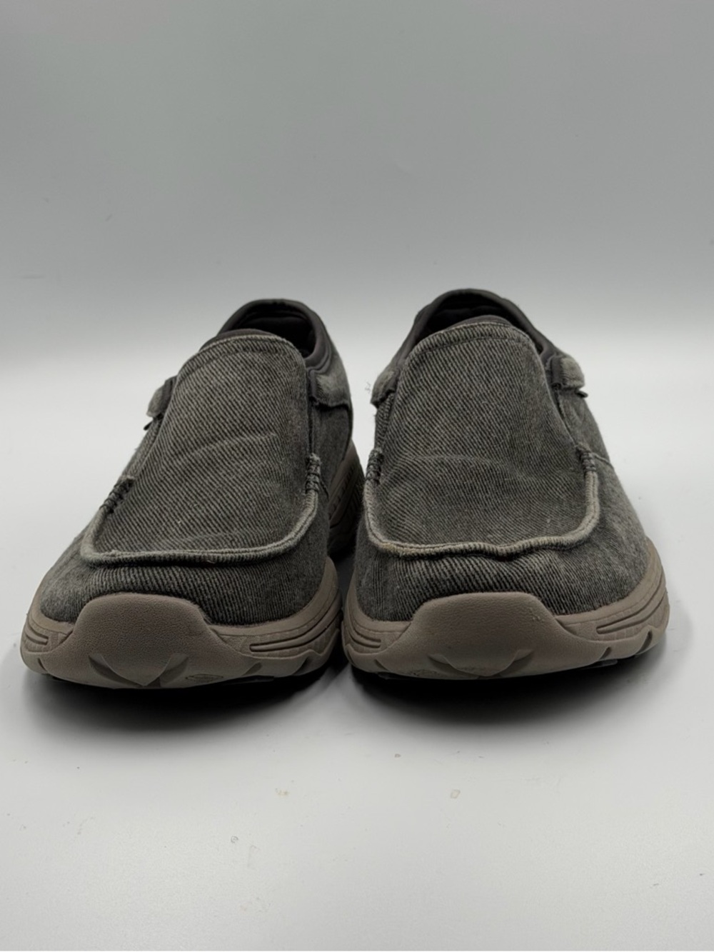 Skechers Men's Grey Canvas Slip-On Loafers